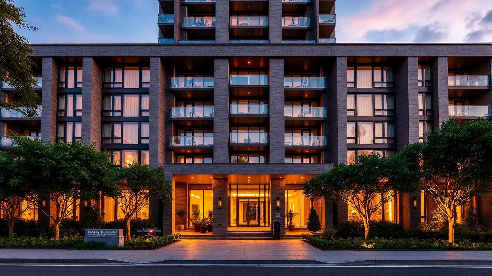 Fachada de edifício residencial premium